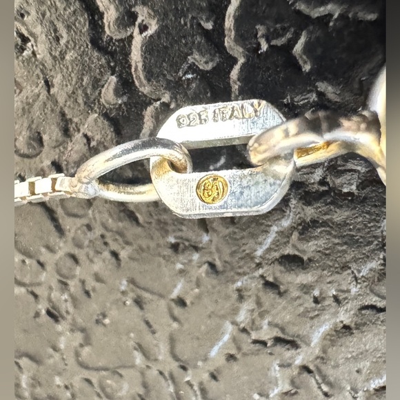 Italian Sterling Silver Satellite Box Chain Necklace (16”) - Picture 3 of 5